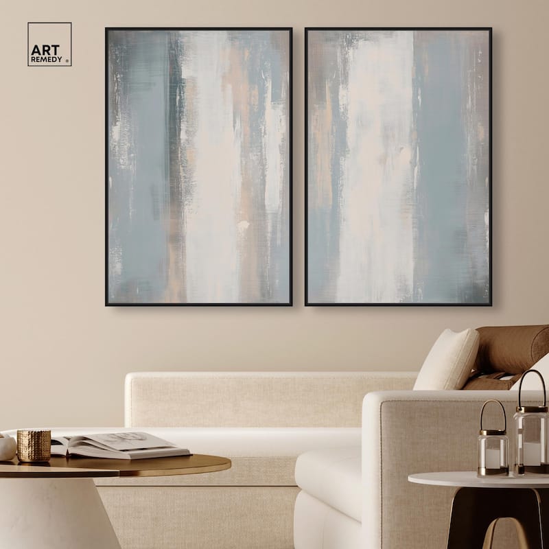 Neutral Ground Canvas Set of 2 by Art Remedy