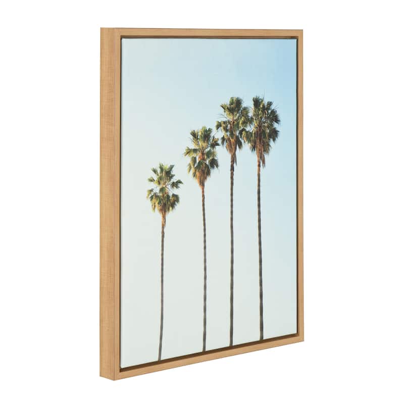 Kate and Laurel Sylvie Palm Trees Framed Canvas by Simon Te Tai