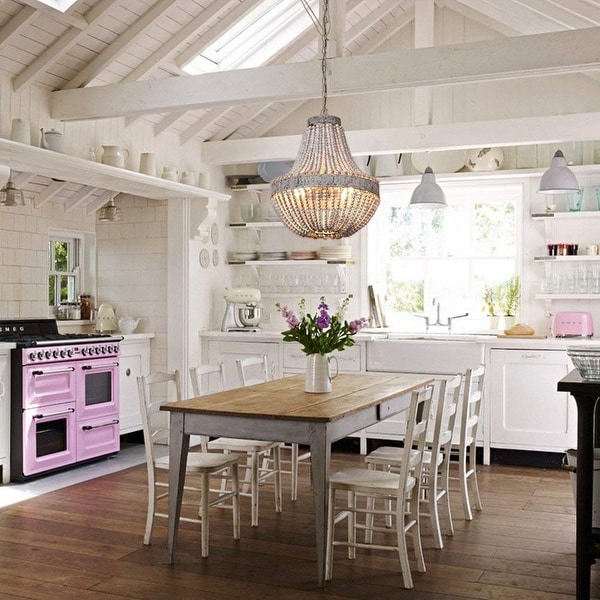 beaded chandelier dining room