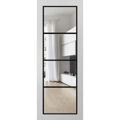 Slab Barn Door Panel 18x80 Lucia 2466 White Silk Sturdy Finished