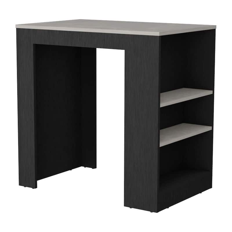 Kitchen Island Cart with Shelves - Rolling Kitchen Storage Island, Dining Table, Prep Station - 36" x 23" x 36"