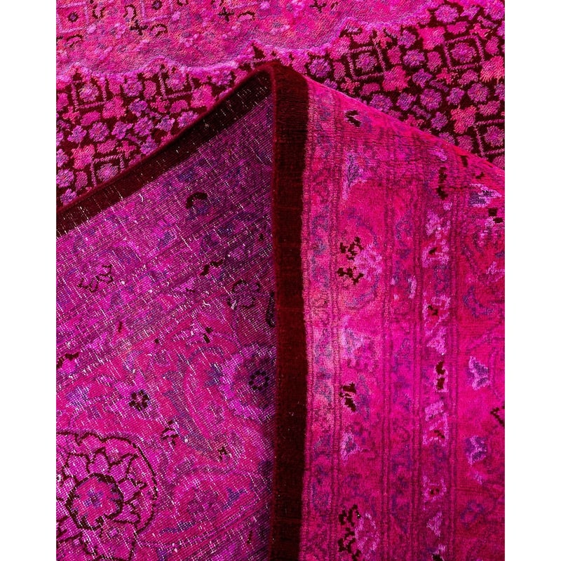 Fine Vibrance One-of-a-Kind Hand-Knotted Area Rug - Pink, 9' 0" x 12' 8" - 9' 0" x 12' 8"