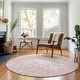 preview thumbnail 66 of 71, Premium Washable Super Soft Muted Floral Mayfield Rug Pink - 8' x 8' - Round