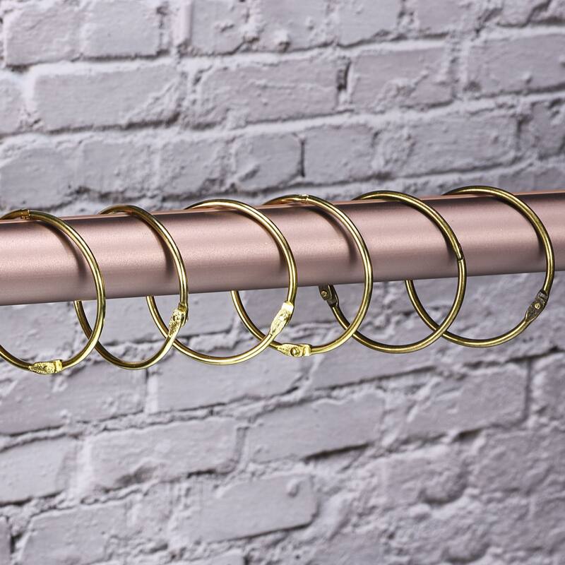 Shower Curtain Rings, 15pcs - 0.75 Inch Loose Leaf Binder Rings - Silver - 0.75 Inch