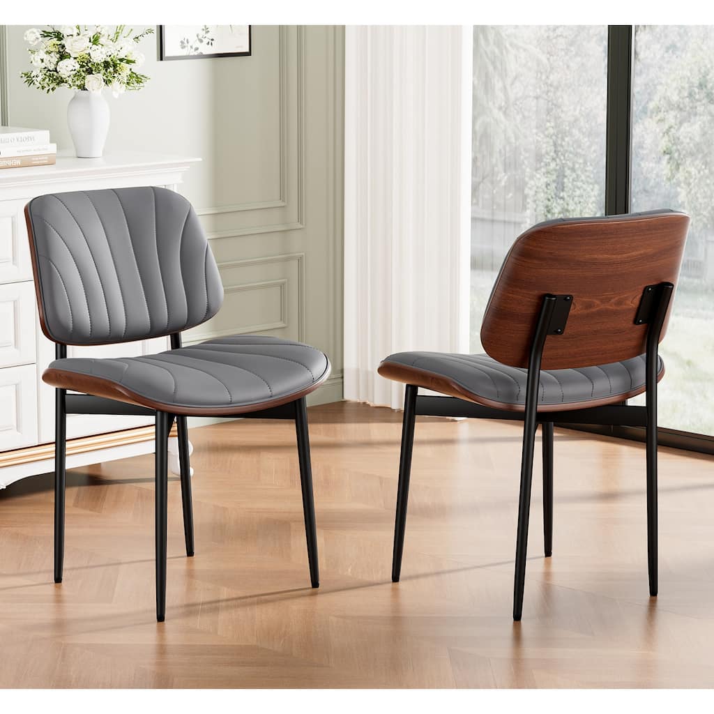 Mid Century Modern Dining Chairs, Upholstered Dining Chairs Set of 2