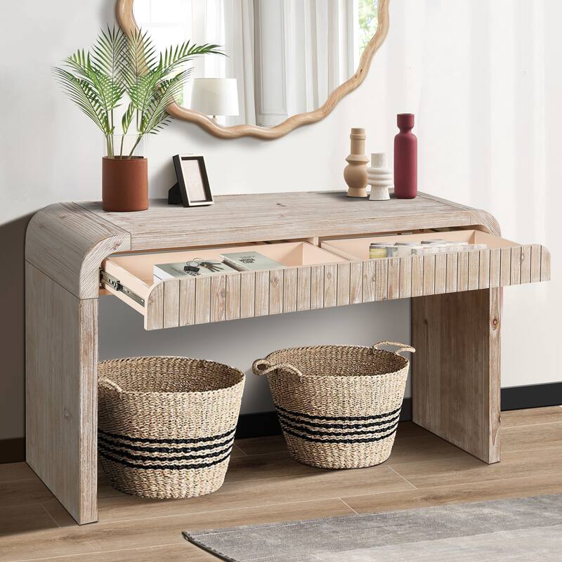 Natural Side Table Entryway Table Console Table Lamp Table