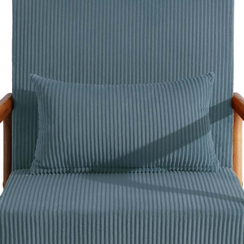 Mid-Century Upholstered Accent Chair with Wood Frame