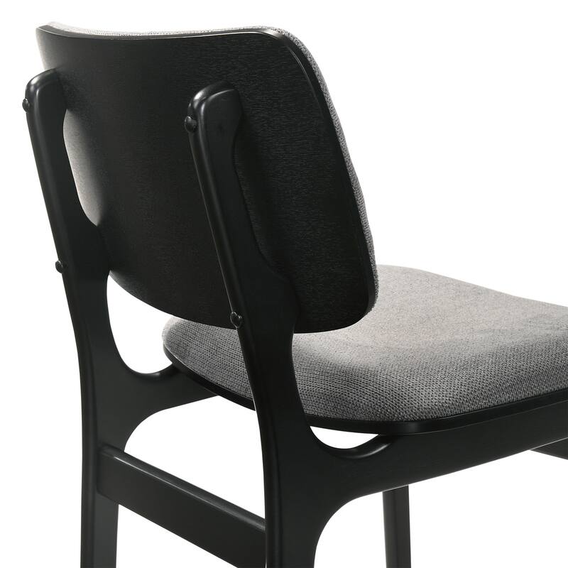 Lima Mid-Century Modern Wood Upholstered Dining Chairs - Set of 2