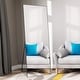 preview thumbnail 30 of 103, Aluminum Alloy Full Length Floor Mirror 64''x21'' - Black