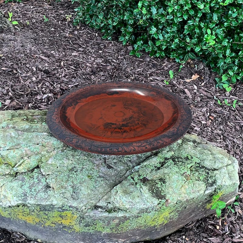 19" Dia Fiber Clay Birdbath Tops