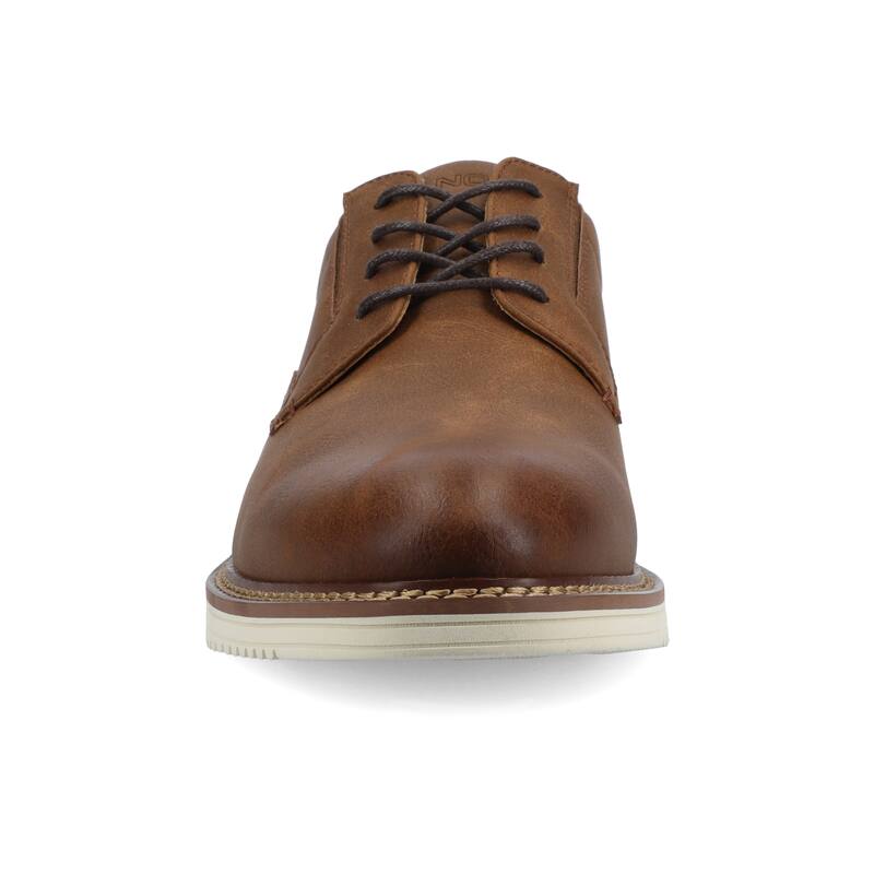 Vance Mens Killian Medium and Wide Width Plain Toe Casual Hybrid Dress Shoe - Wide - Walnut - 9.5