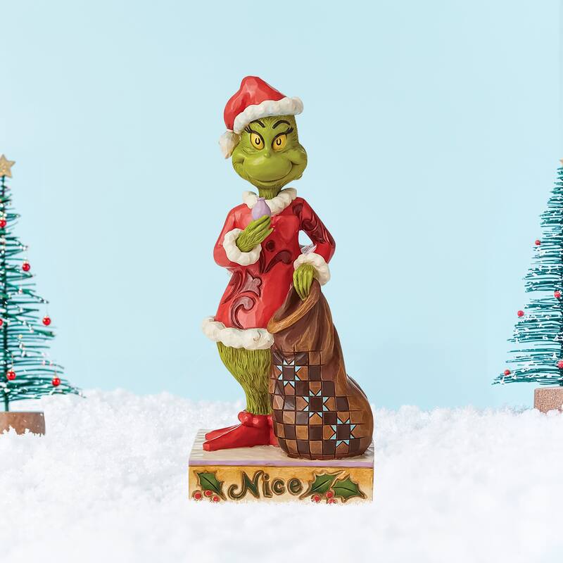 Dept 56 Two Sided Naughty and Nice Grinch Christmas Figure
