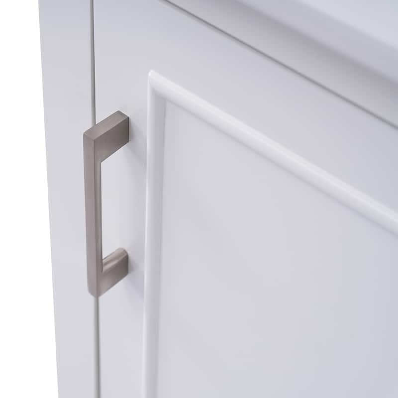 Bathroom Vanity with Sink, Small Bathroom Cabinet with Storage Racks, Single Basin Vanity Set with Soft-Close Door