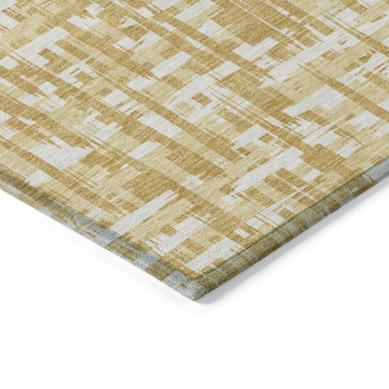 HomeRoots Abstract Transitional Rectangle Outdoor Rug