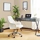 preview thumbnail 1 of 20, Glitzhome 40"H Velvet Gaslift Adjustable Swivel Office Chair