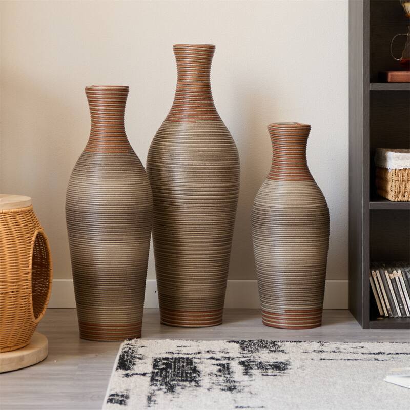 High Independent Decorative PVC Floor Vase (Set of 3)