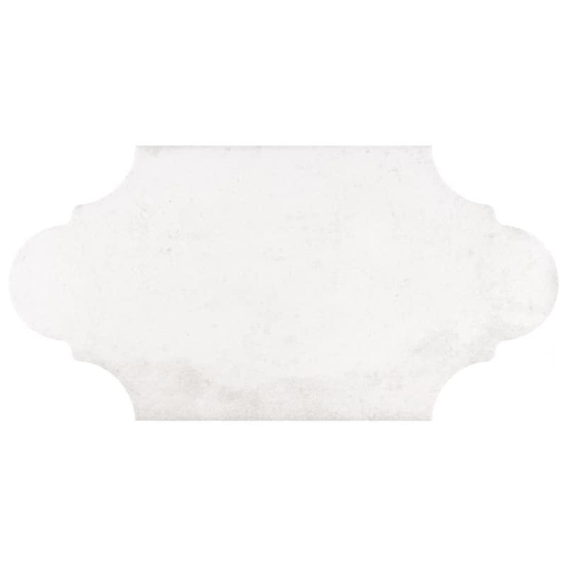 Merola Tile Alhama Provenzal White 6-1/4" x 12-3/4" Porcelain Floor and Wall Tile