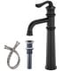 preview thumbnail 8 of 10, Vibrantbath Vessle Sink Faucet Waterfall with Pop Up Drain Without Overflow Oil Rubbed Bronze