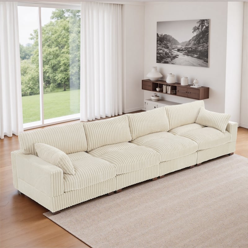 U-shaped Modular Sectional Set Upholstered Sofa Couch