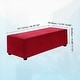 preview thumbnail 36 of 55, Stretch Foot Stool Cover Rectangular Square Foot Stool Slipcover Wine Red - 39.76"-50"