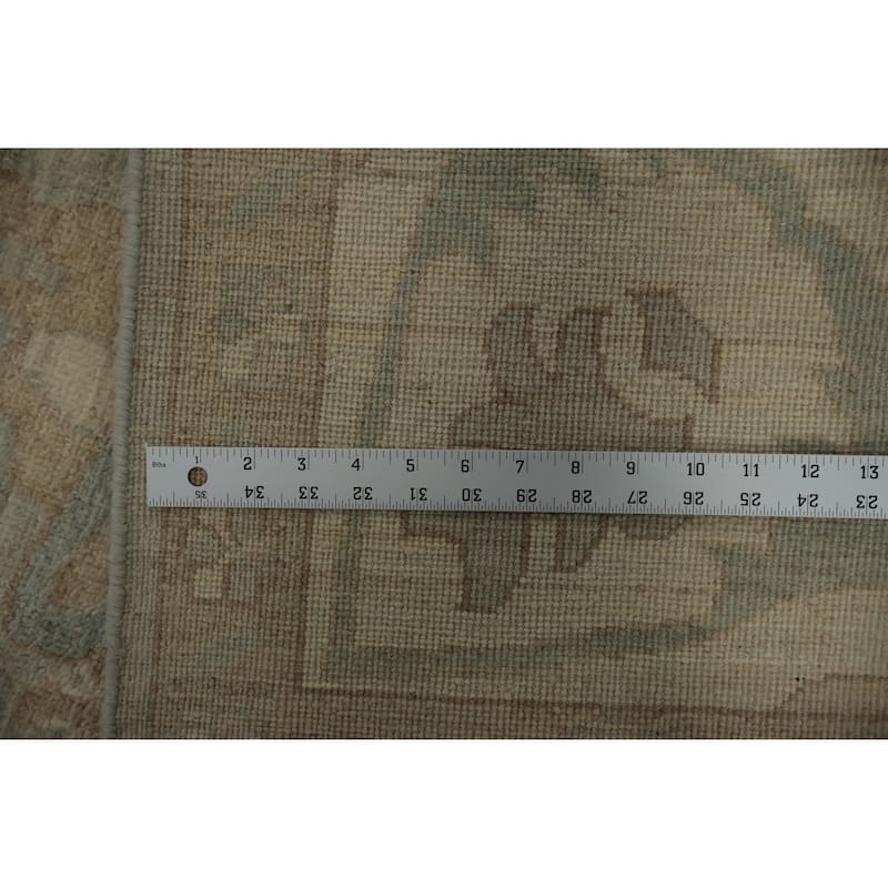 Hand Knotted Oriental 100% Wool Carpet Transitional All-Over Greys & Charcoal Oushak Area Rug - 11' 8'' X 8' 8''