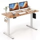 preview thumbnail 2 of 28, Costway 55" x 24" Electric Standing Desk with 3 Memory Height Settings Natural