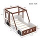 preview thumbnail 3 of 8, Car-Shaped Twin Bed for Kids, White & Orange, Playful & Safe Design