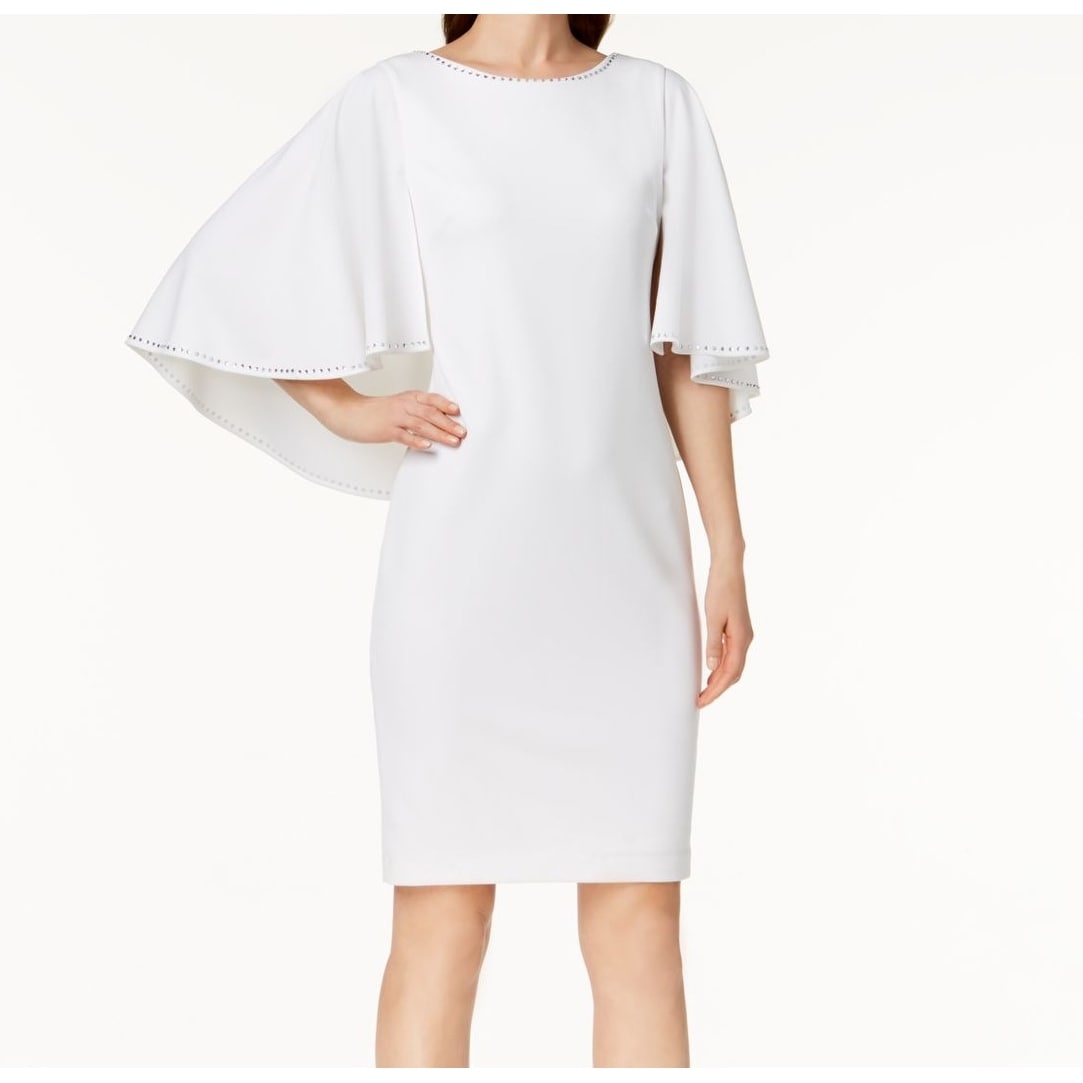 calvin klein capelet sheath dress