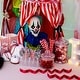 preview thumbnail 13 of 12, Haunted Hill Farm Animatronic Hanging Clown with Lights and Sound, Indoor or Covered Outdoor Halloween Decoration