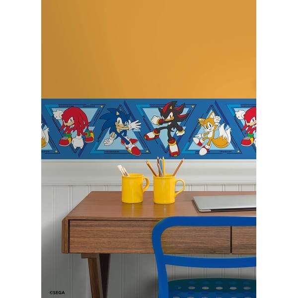 slide 2 of 4, RoomMates Sonic The Hedgehog Team Sonic Border Decal