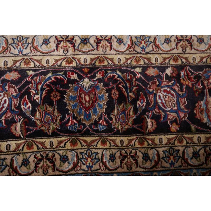 Vegetable Dye Kashmar Large Vintage Persian Rug Handmade Wool Carpet - 11'3" x 16'3"