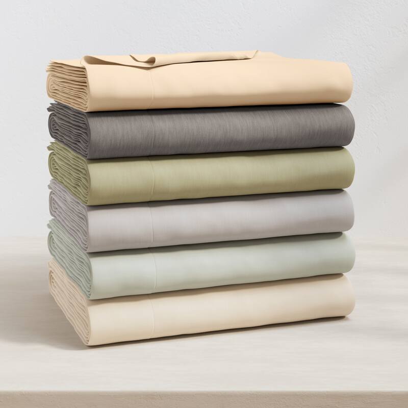 Linery & Co. Heathered Melange Cotton Jersey Knit Sheet Set