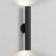 preview thumbnail 15 of 28, LamQee Modern Black Aluminum Cylinder LED Outdoor Wall Lights 22 inch