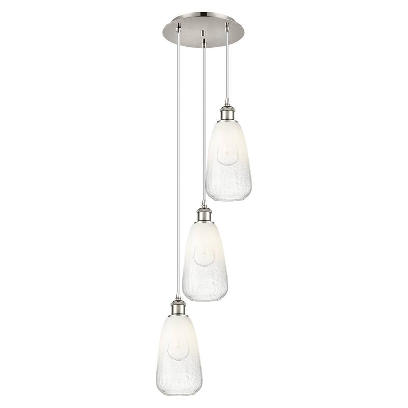 Innovations Lighting Endless Possibilities Ballston - Brookhaven Almond - 3 Light 13" Cord Hung Multi Pendant - Polished Nickel/Opal