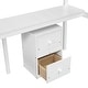preview thumbnail 11 of 38, Twin Loft Wood Bed.Under-bed Built-in Desk and Storage Cabinet,Classic Wooden Bed Down Table