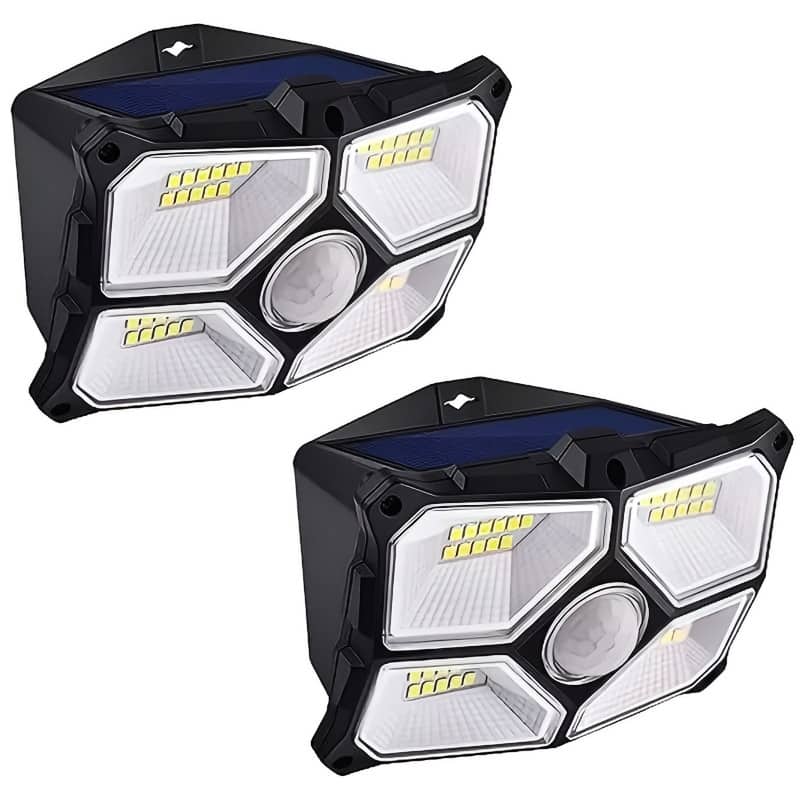 2 Pack Solar Outdoor Security Lights 40LED Motion Sensor Lights - N/A