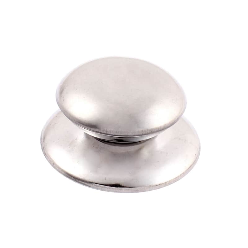 Kitchen Stainless Steel Pan Pot Cover Lid Knob Handle 57mm x 45mm - Silver Tone