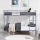 preview thumbnail 10 of 20, Heavy Duty Metal Bunk Bed, Built-In Ladder, Safety Rails, No Boxspring