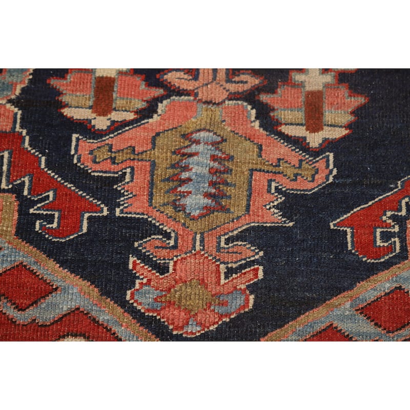 Vegetable Dye Heriz Serapi Persian Rug Handmade Wool Carpet - 9'2"x 12'1"