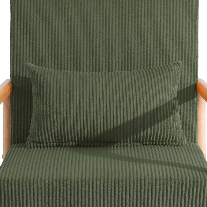 2 Set Upholstered Lounge Arm Chair with Pillow - Set of 2