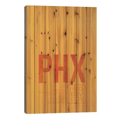 Phoenix Sky Harbor Print On Wood by 08 Left - Multi-Color