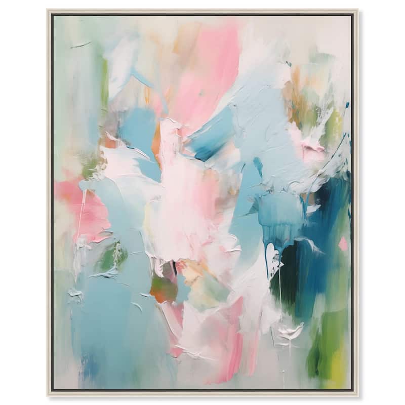 Neon Breeze II Canvas by Art Remedy - 36" x 45" - Silver