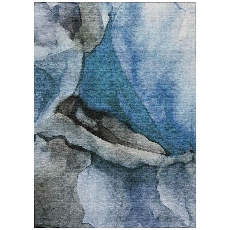 HomeRoots Abstract Transitional Rectangle Outdoor Rug