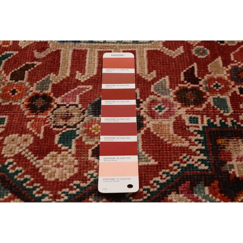 ECARPETGALLERY Hand-knotted Sarabi Dark Red Wool Rug - 3'6 x 13'11