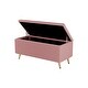 preview thumbnail 7 of 7, 2 Pieces Bedroom Sets Queen Size Upholstered Bed Frame with Storage Ottoman,Pink
