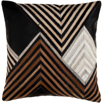 Alizae Chevron Hair on Hide Bold Throw Pillow