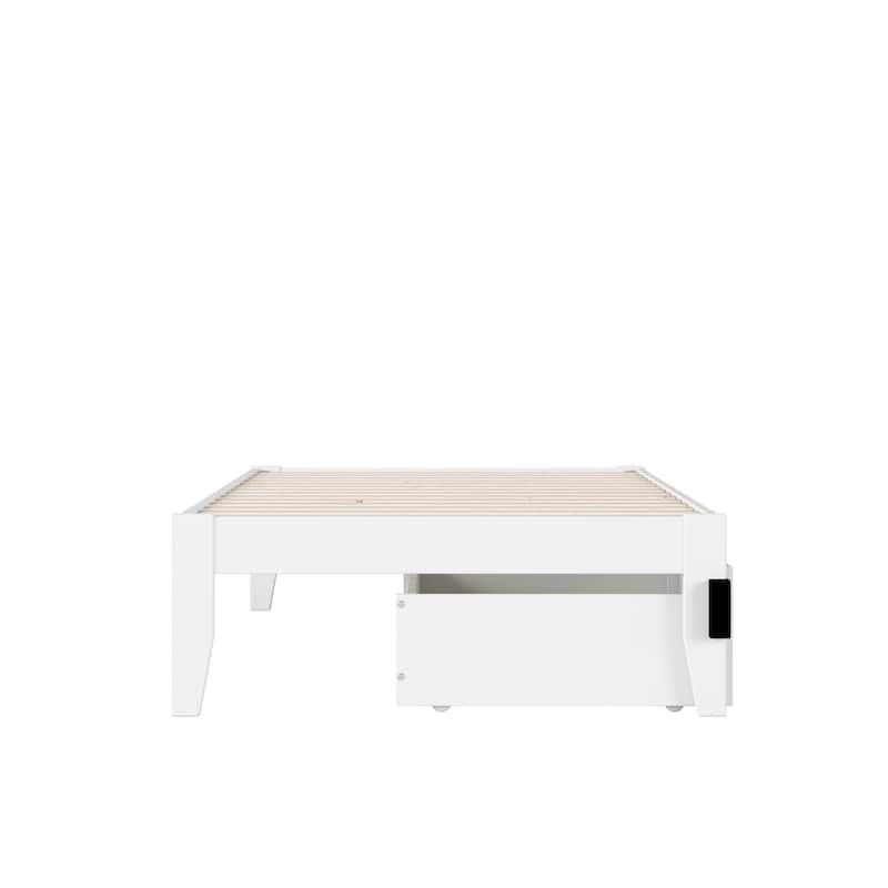 AFI Colorado Platform Bed with Storage and Charging Station