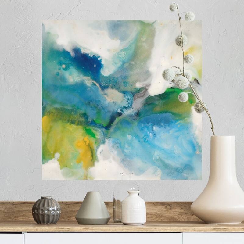 "Green Ethos I" Poster Print - Multi - 16" x 16"