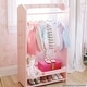 preview thumbnail 5 of 12, Teamson Kids Little Princess Dress Up Armoire with Mirror, Storage Hooks, Shoe Shelves, Hanging Rod, Pink Wardrobe Organizer