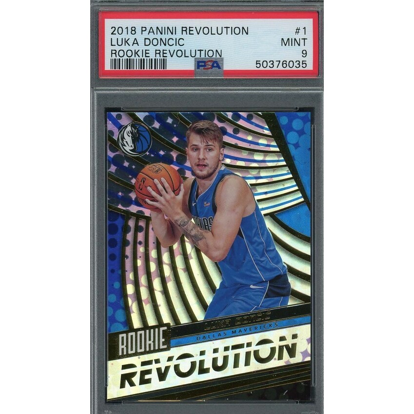 Luka Doncic 2018 Panini Rookie Revolution Basketball Rookie Card RC #1  Graded PSA 9 MINT - Black - 8'6" x 11'6" - Overstock - 40996906